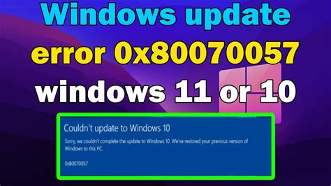 0x80070057 windows update windows 10.
